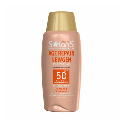 فلوئید ضد آفتاب و چروک سولاریس مدل age repair newgen spf50 بژ طبیعی آردن
